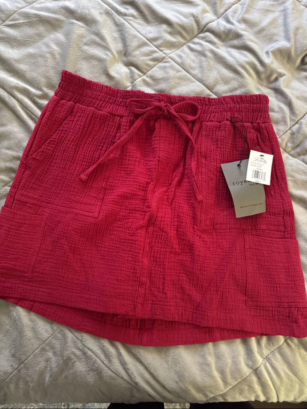 Missy Cotton Gauze Cargo Skort with Built in Shorts